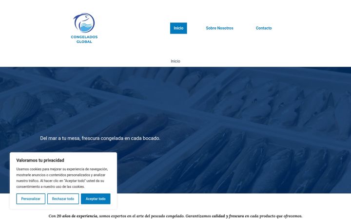 Screenshot of congeladosglobal.com