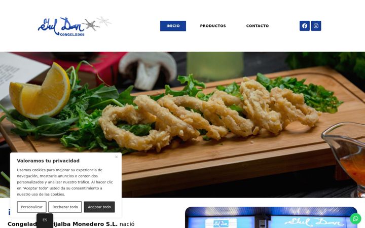 Screenshot of congeladosgrijalba.com