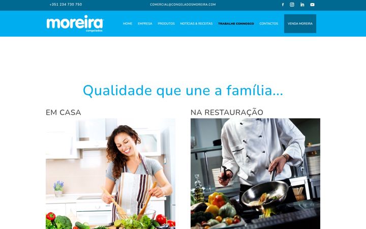 Screenshot of congeladosmoreira.com