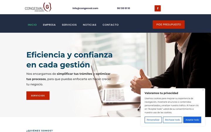 Screenshot of congesval.es