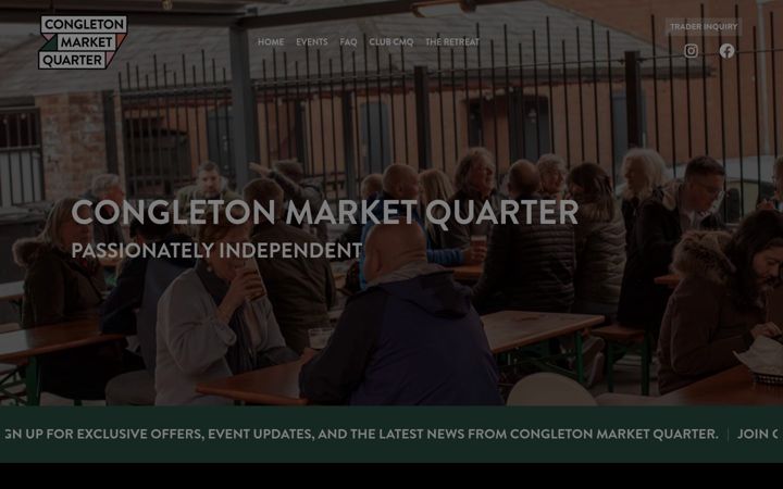 Screenshot of congletonmarketquarter.com