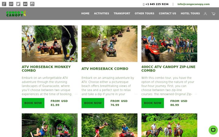 Screenshot of congocanopy.com