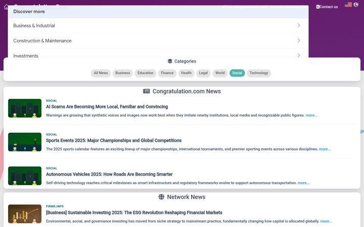 Screenshot of congratulation.com