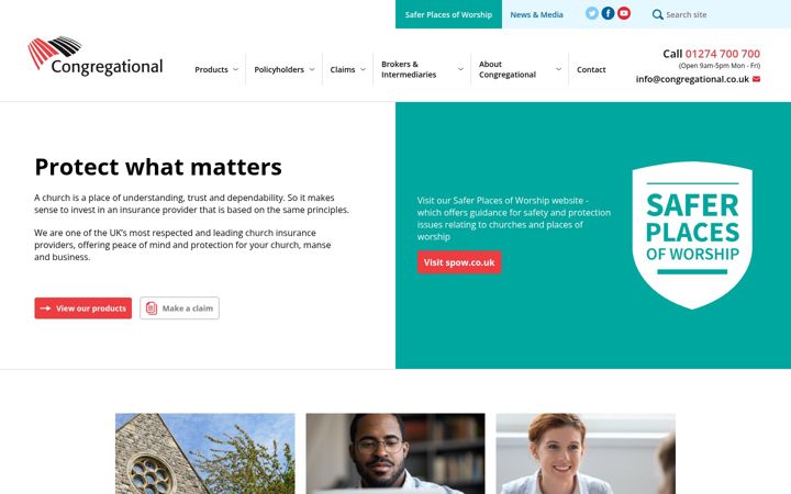Screenshot of congregational.co.uk