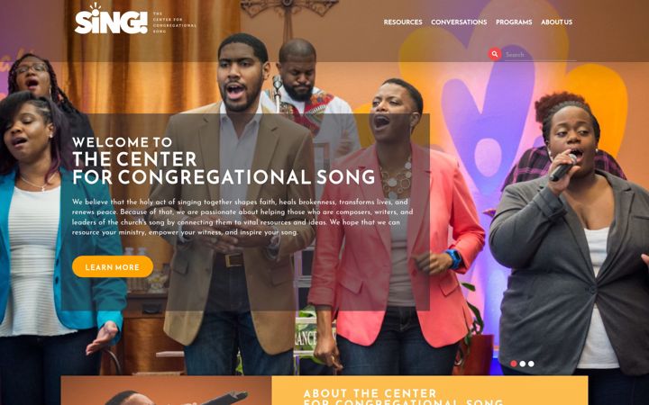 Screenshot of congregationalsong.org