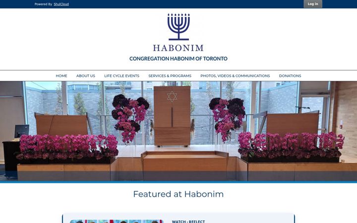 Zrzut ekranu congregationhabonim.org