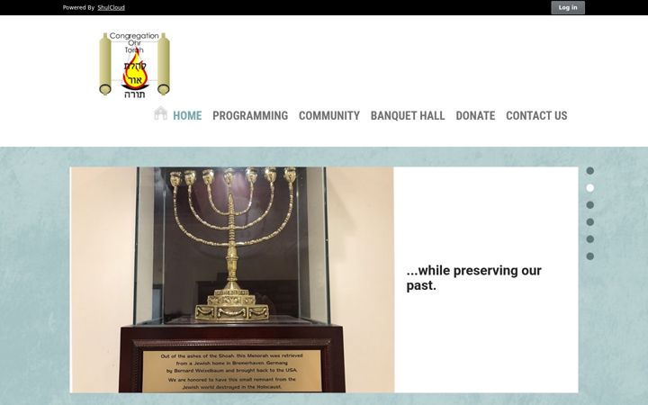 Zrzut ekranu congregationohrtorah.org