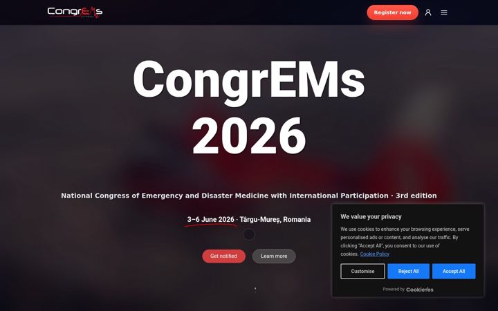 Screenshot van congrems.ro