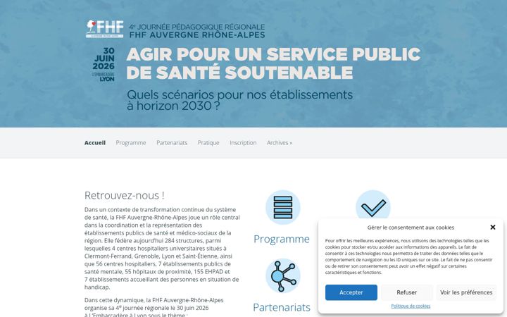 Screenshot of congres-fhf-aura.fr