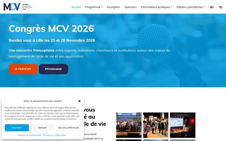 Screenshot of congres-mcv.com