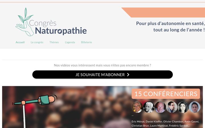 Screenshot of congres-naturopathie.fr