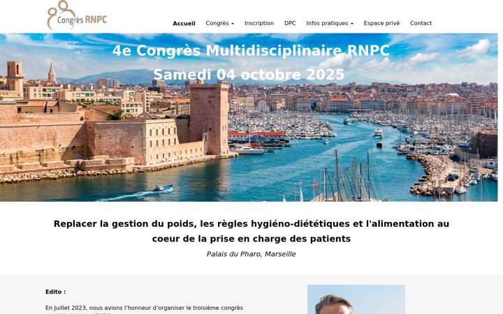 Screenshot of congres-rnpc.fr