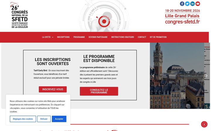 Zrzut ekranu congres-sfetd.fr