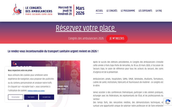 Zrzut ekranu congresambulanciers.org