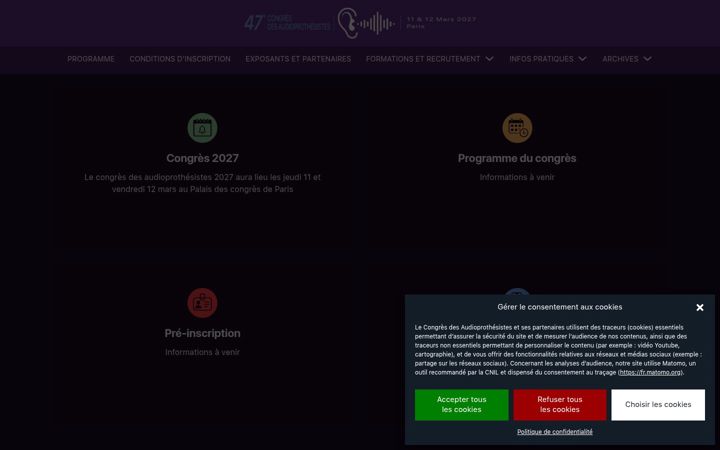 Екранна снимка на congresdesaudios.org