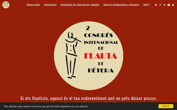 Screenshot of congresintflautabetera.com