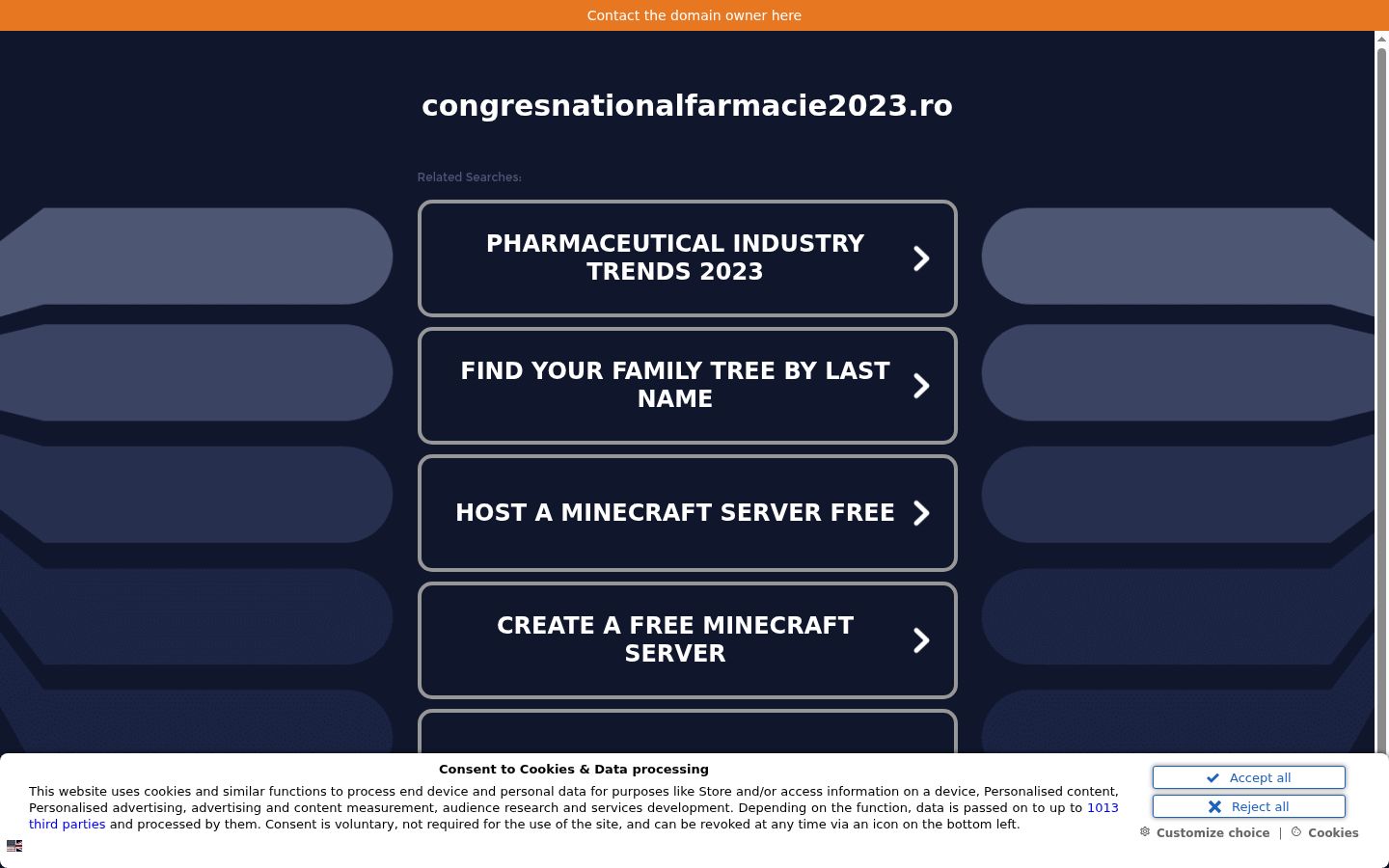 Screenshot del banner di consenso mostrato prima di qualsiasi interazione