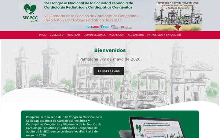 Screenshot of congreso-secpcc.com
