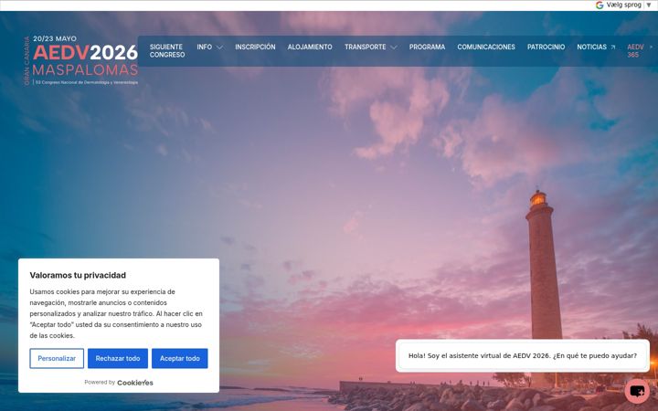 Screenshot of congresoaedv.net
