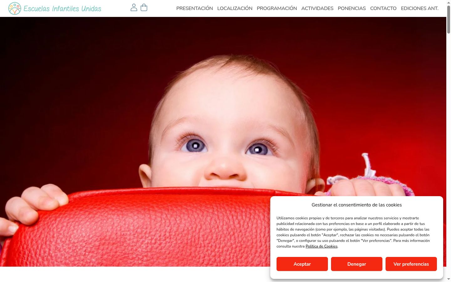 Capture d'écran de la bannière de consentement affichée avant toute interaction