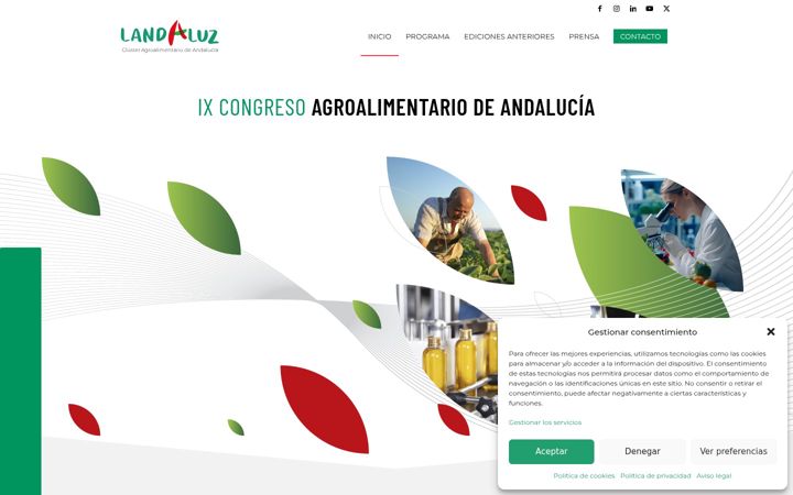 Screenshot of congresoagroalimentariodeandalucia.com