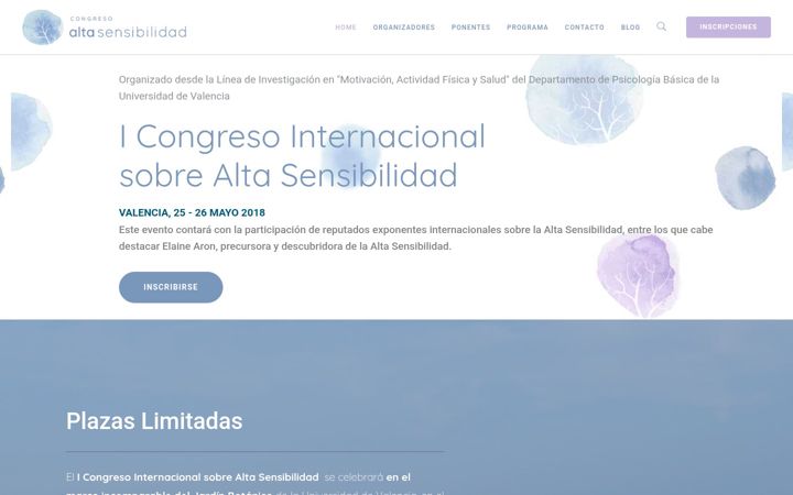 Screenshot of congresoaltasensibilidad.com