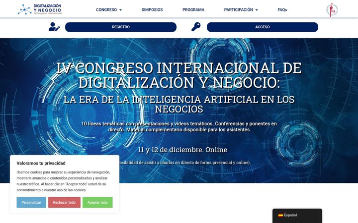 Screenshot του congresodigitalizacionynegocio.es