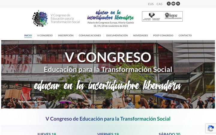 Екранна снимка на congresoed.org