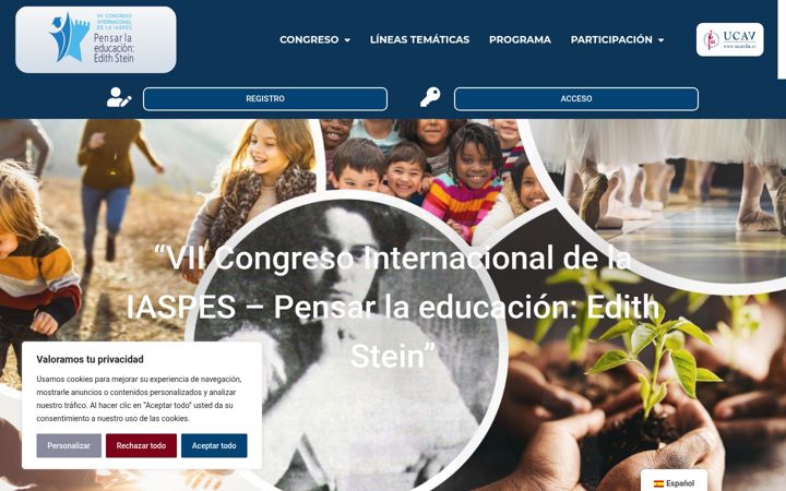 Screenshot von congresoedithsteinavila.es