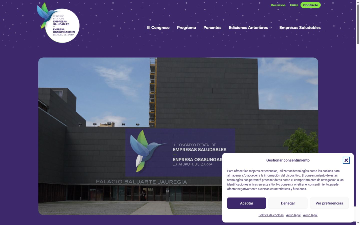 Screenshot des Einwilligungsbanners vor jeglicher Interaktion