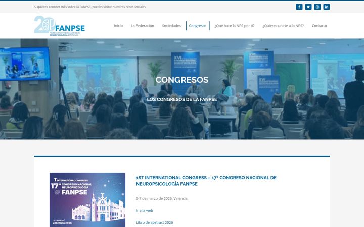 Екранна снимка на congresofanpse.org