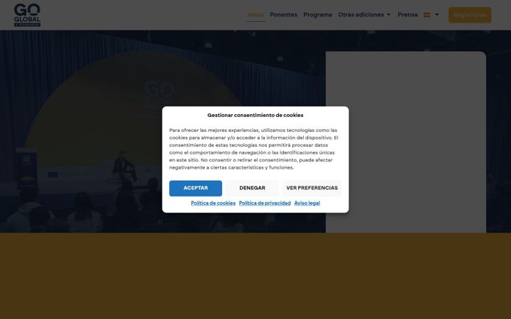 Screenshot of congresogoglobal.com