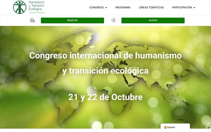 Screenshot von congresohumanismoecologico.es