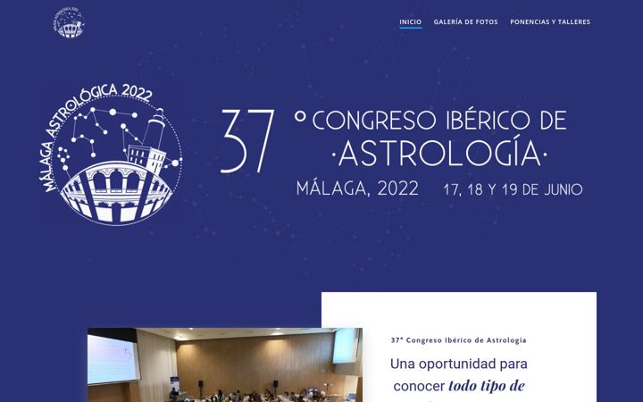 Screenshot of congresoibericoastrologia.com