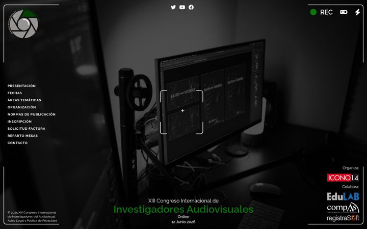 Screenshot von congresoinvestigadoresaudiovisuales.es