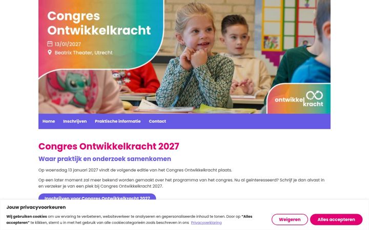 Screenshot of congresontwikkelkracht.nl