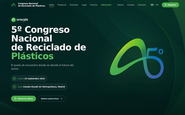 Screenshot of congresorecicladoplasticos.com