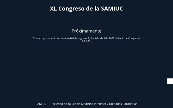 Screenshot of congresosamiuc.es