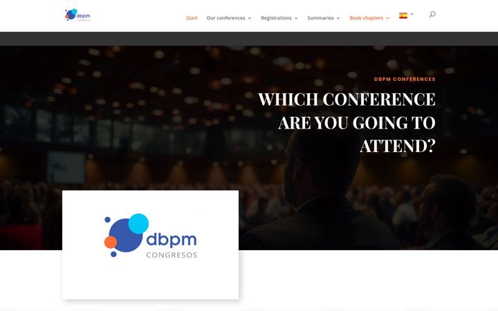 Screenshot of congresosdbpm.com