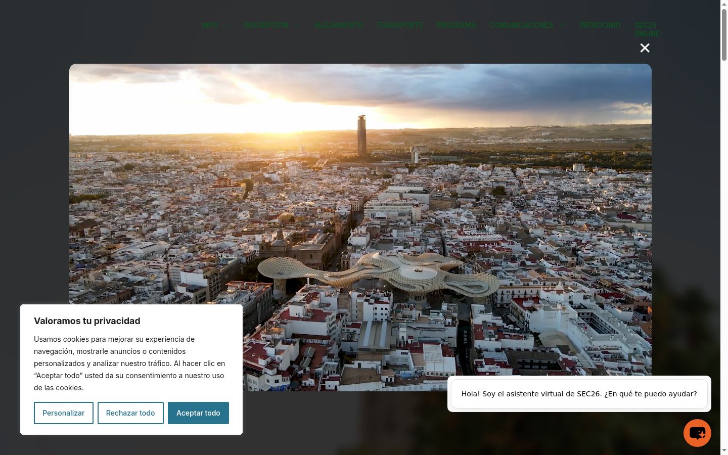 Screenshot del banner di consenso mostrato prima di qualsiasi interazione