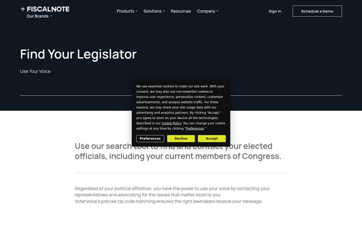 Screenshot of congress.org
