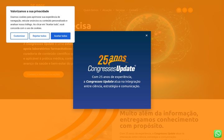 Screenshot di congressesupdate.com.br