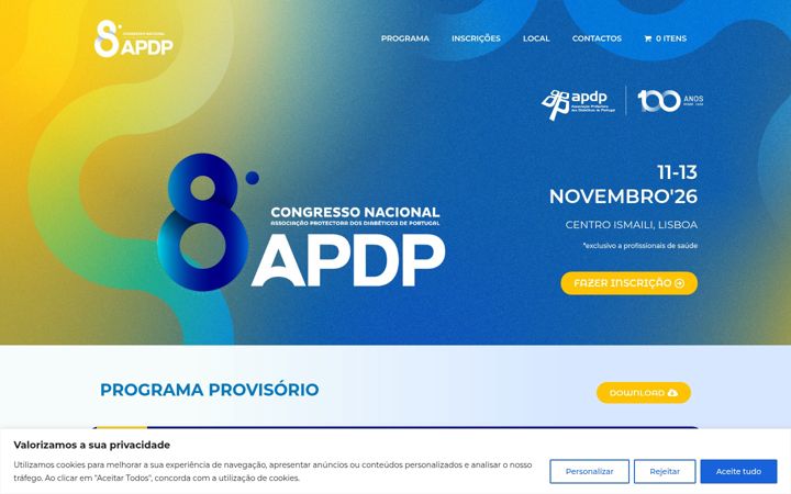Screenshot of congressoapdp.com
