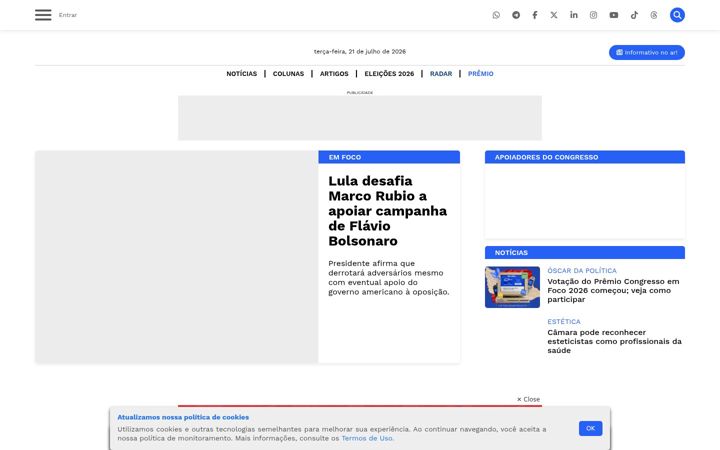Screenshot of congressoemfoco.com.br
