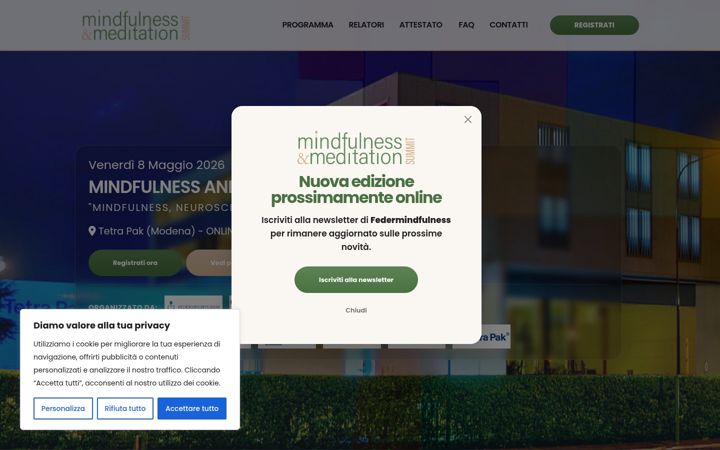 Screenshot of congressomindfulness.it