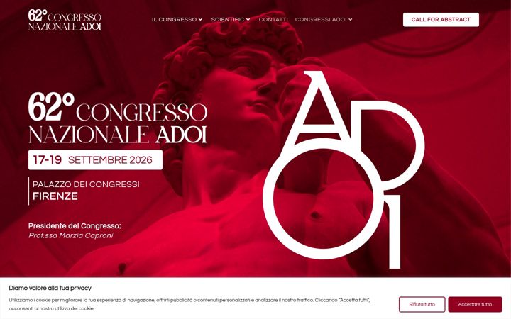 Captură de ecran a congressonazionaleadoi.it