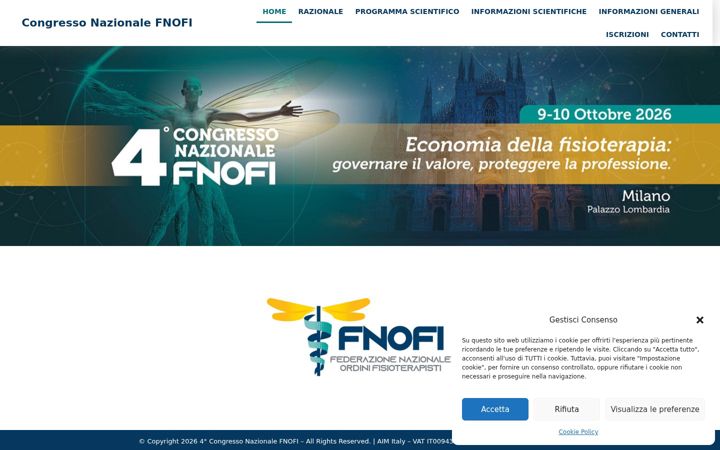 Captură de ecran a congressonazionalefnofi.it