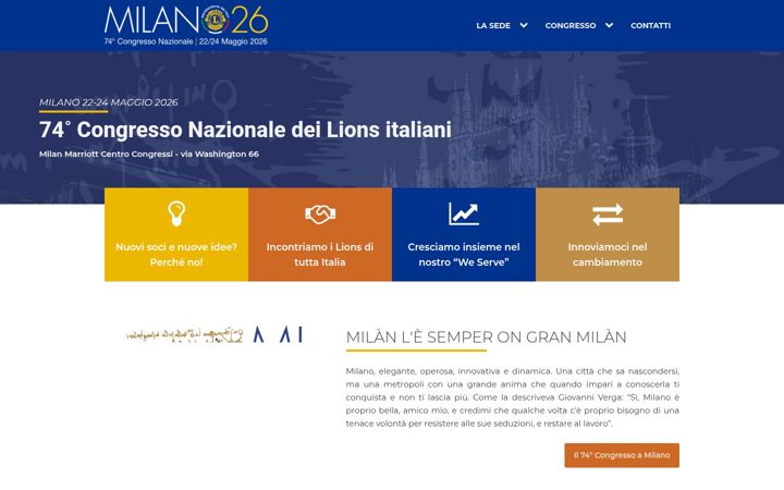 Screenshot of congressonazionalelions2026.it
