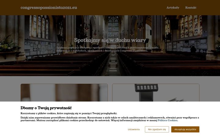 Screenshot of congressopassionista2021.eu