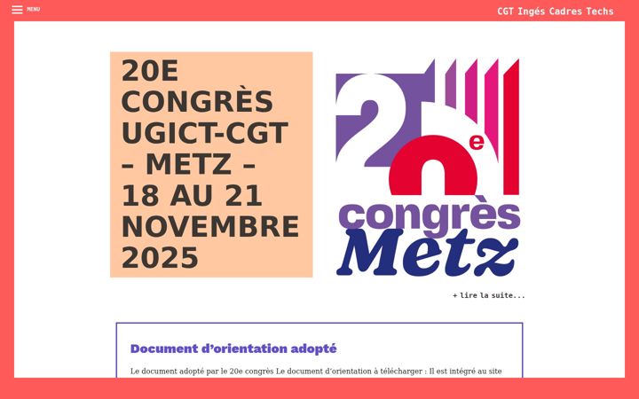 Screenshot of congresugict.fr